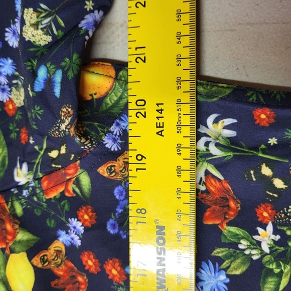 NWT FRIED Denim Men's S Short Sleeve Button Down Shirt Floral Tropical Slim Fit - Picture 16 of 16